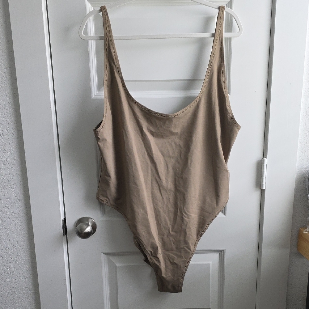 Skims Recycled Swim Suite Scoop Neck Onepiece Desert 4X #21